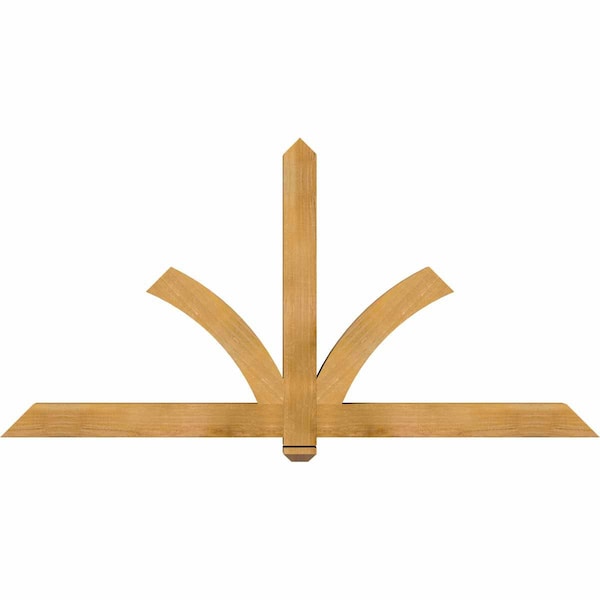 Ekena Millwork Redmond Rough Sawn Timber Gable Bracket, Western Red Cedar, 72"W x 36"H x 4"D x 4"F, 12/12 Pitch GBW072X36X0404RED00RWR - main